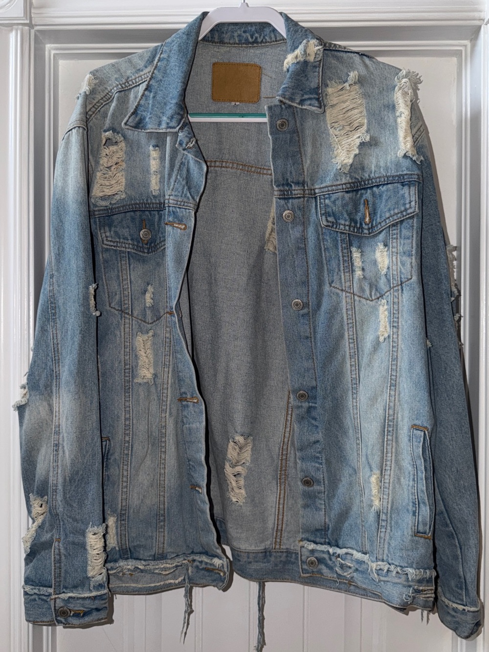 Distressed Light Blue Denim Jacket